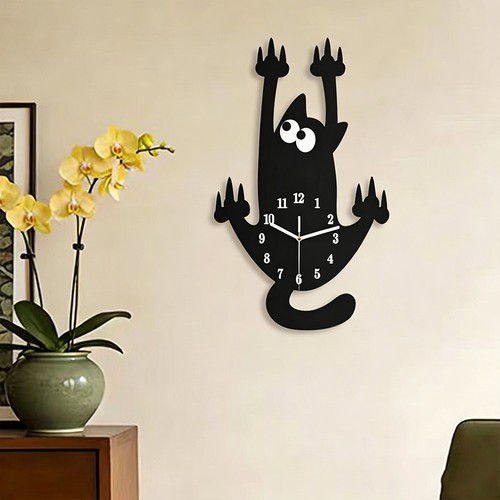 Black cat wall - black,