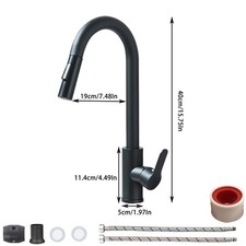 Kitchen Sink Mixer Taps Pull Out Spout Spray Single Lever Modern Mono Taps UK