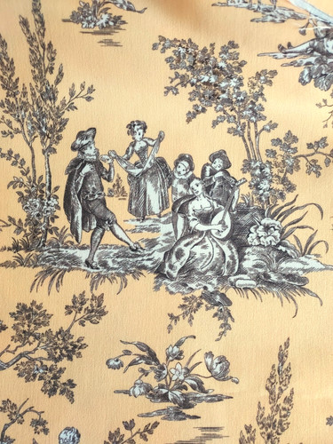 Mustard yellow toile - mustard,