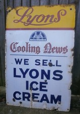 Original antique enamel sign