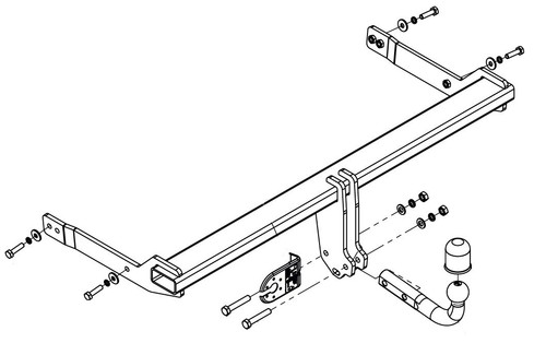 Swan neck tow bar - swan,