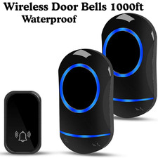 Wireless Door Bells Waterproof 1000ft Long Range Plug in Home CORDLESS DOORBEL