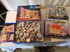 3 off MB & Wrebbit  418, 264 & 259 Piece 3D Jigsaw Puzzles of Famous Houses (P