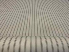 Laura Ashley Farnworth Stripe Steel Fabric SOLD PER METRE