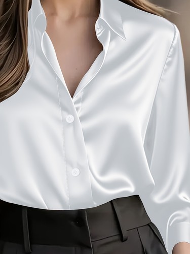 Ladies satin silk blouse - satin,