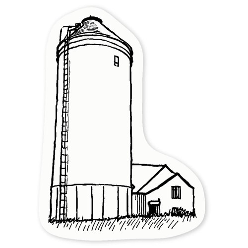 Grain silo clear vinyl - clear, decal