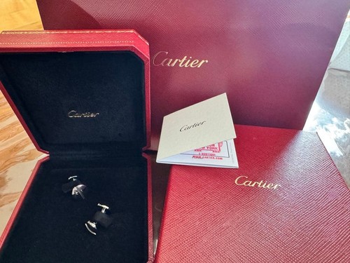 Cartier silver cufflinks - cartier,