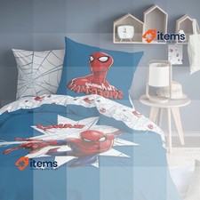 OMYDREAM Spiderman Kid's Bedding Set 140 x 200 cm + Pillowcase 63 x 63 cm Blue