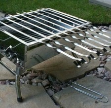 6Pcs Skewers BbqGrill XL Flat