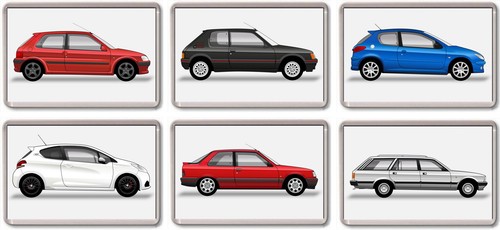 Fridge magnet peugeot gti - fridge,