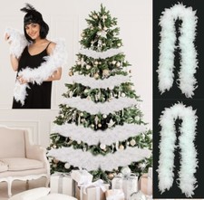 White Feather Boa White Feather XMas Christmas Garland Tree Decor Home LOT