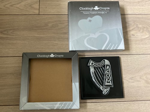 Silver celtic irish harp - celtic,