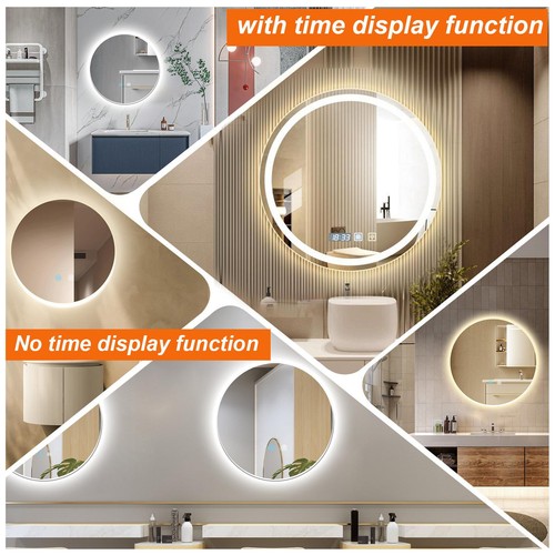 Illuminated round bathroom - illuminated,