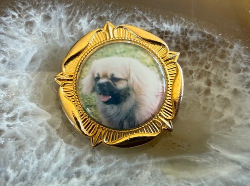 Cute vintage dog brooch - cute,