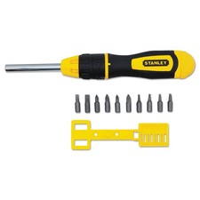 STANLEY 0-68-010 Multibit Ratchet Screwdriver + 10 Bits