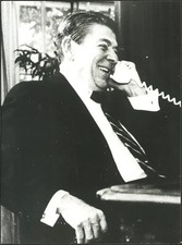 Altes Pressefoto Ronald Reagan Die Zuhause Weiß 1983 FT 37384 - Druck 24x18 CM