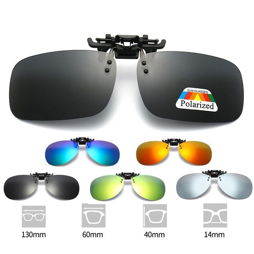 Polarised clip sunglasses - polarised, on