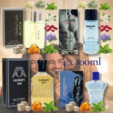 Mens Perfume Gift Set 4x100ml Eau De Toilette EDT Aftershave Spray Fragrance
