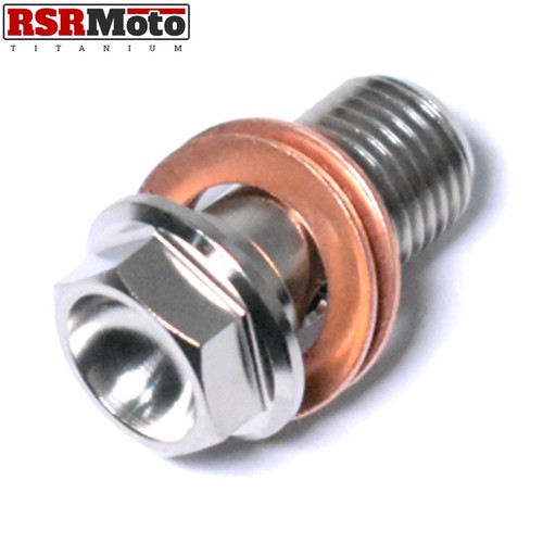 Titanium banjo bolt - banjo, copper