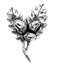 Acorn Oak Leaves Pin Badge