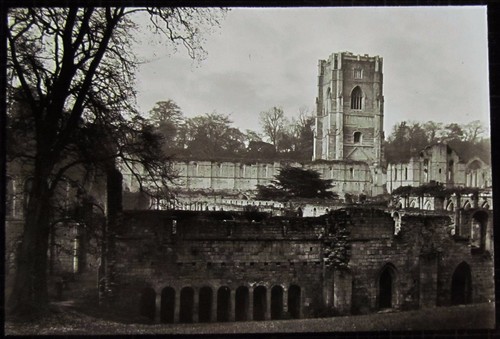 Glass magic lantern slide - magic,