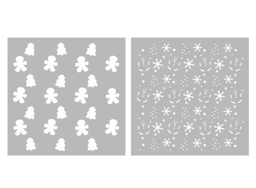 Two christmas stencils - two,