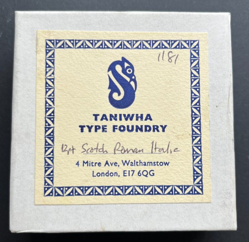 Letterpress type 12pt scotch - type,