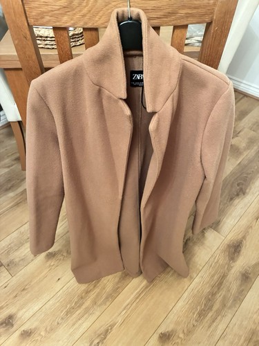 Ladies zara camel coat size - camel,