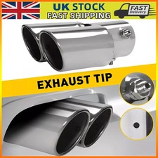 63mm Car Tailpipe Twin Exhaust