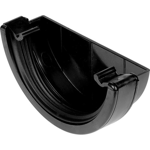 112mm half round gutter - round, stop