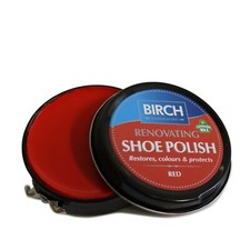 BIRCH Leather Shoe Polish High Pigment Carnauba Wax Traditional Renovating 50ml