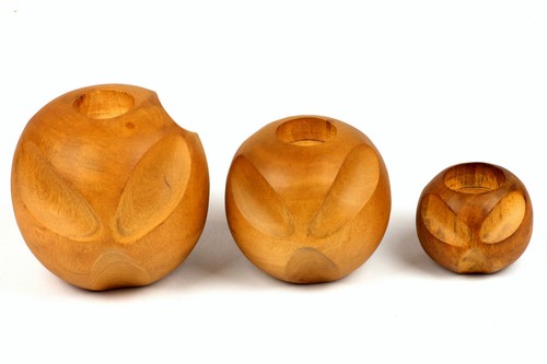 Wooden ball tea light - ball,