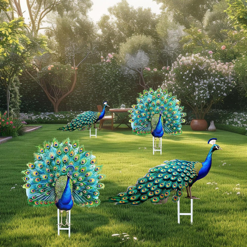 Pcs metal peacock - peacock, statue