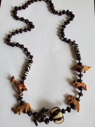 Wooden animals and beads - wooden,