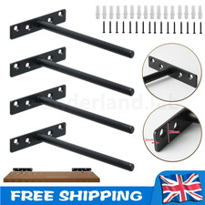 4 pcs Floating Shelf Brackets for Concealed Wood Shelves - Premium Heavy Duty