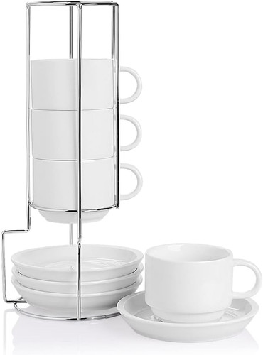 Porcelain cappuccino cups with - porcelain,