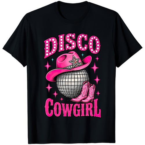 Disco cowgirl pink cowboy - cowgirl,