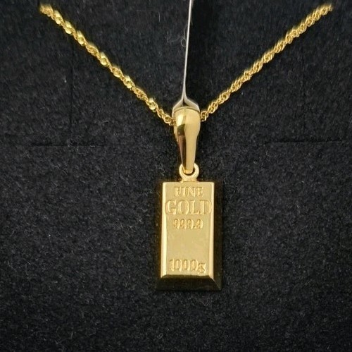 18k gold pendant - 18k,