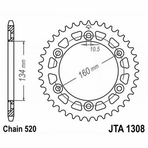 Aluminum 7075t6 crown jta - 7075t6,