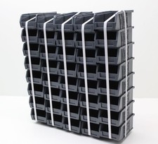 40 x Very Good Condition Plastic Parts Storage Bins Boxes - Grey Size 2