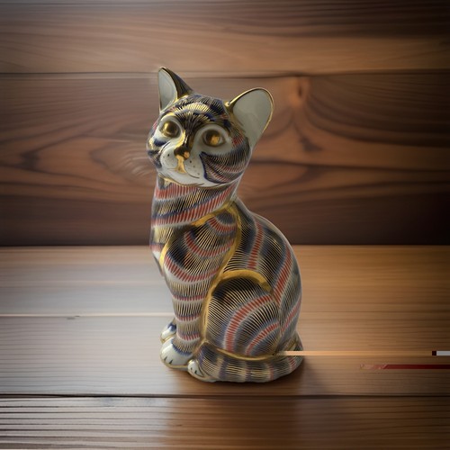 Royal crown derby - crown, cat