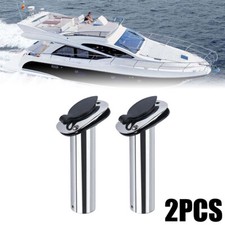 2x Stainless Steel Marine Fishing Rod Holder Flush Mount 30° For Boat/Yacht