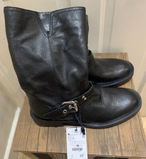 zara new women's boots leather