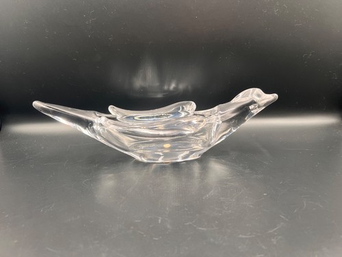Midcentury crystal glass bird - crystal,