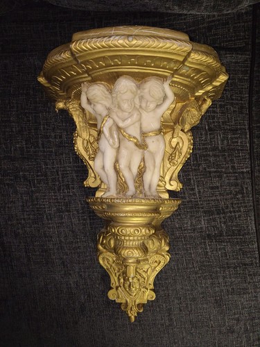 Vintage antique cherub wall - cherub,
