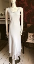 BNWT OUT OF XILE CREPE BIAS CUT MAXI DRESS IN PALE ICE BLUE - SIZE XS/S EU 34/36