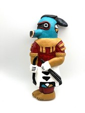 Vintage Kachinas Zuni Warrior Hydrocal Hand Painted Wall Hanging