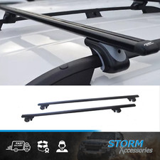 CROSS BARS FOR VW T6 T6.1 TRANSPORTER 2015 ON  ROOF RAILS ROOF RACK IN BLACK