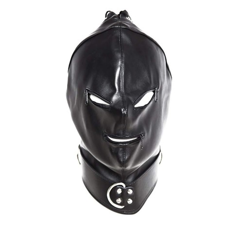 Black leather zip detailed - black,