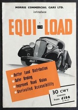 MORRIS COMMERCIAL Equi-Load 30 cwt Chassis Sales Brochure For 1938 #232